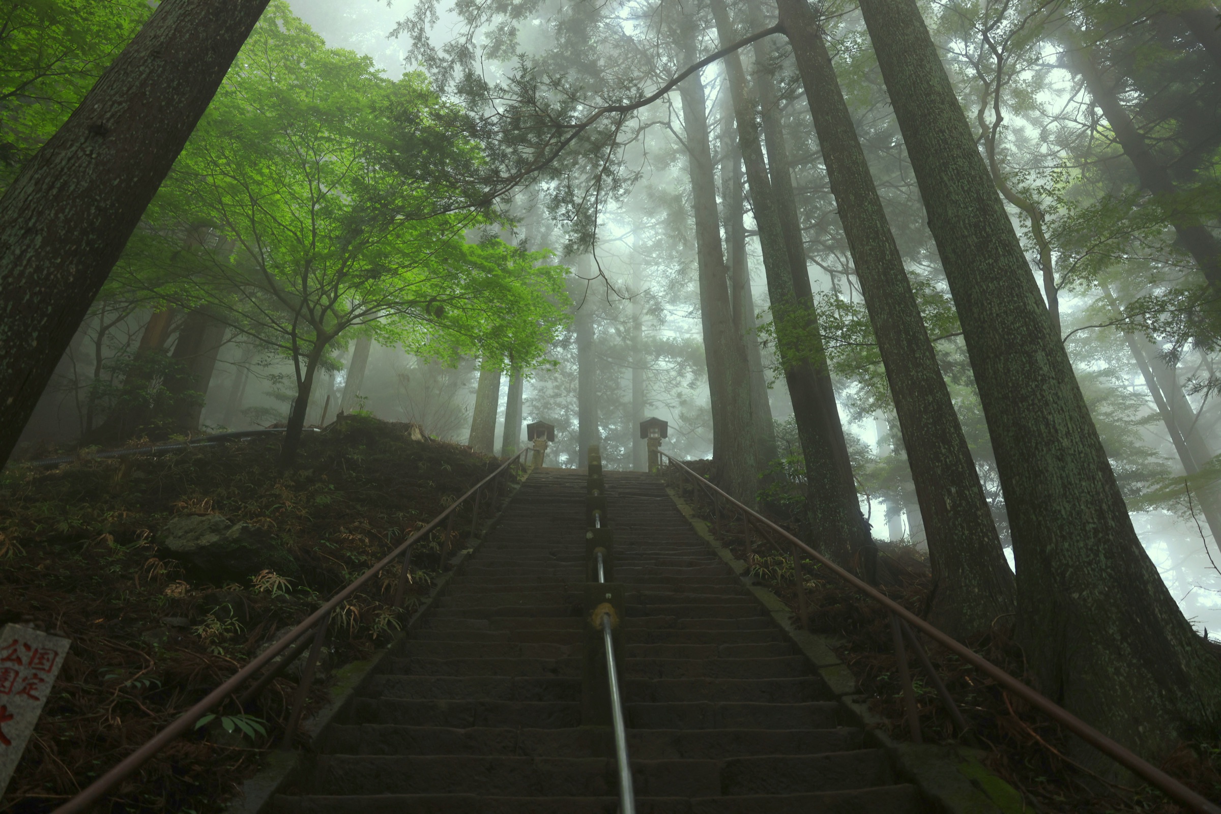 A steaming outdoor onsen looking out over snowy mountains